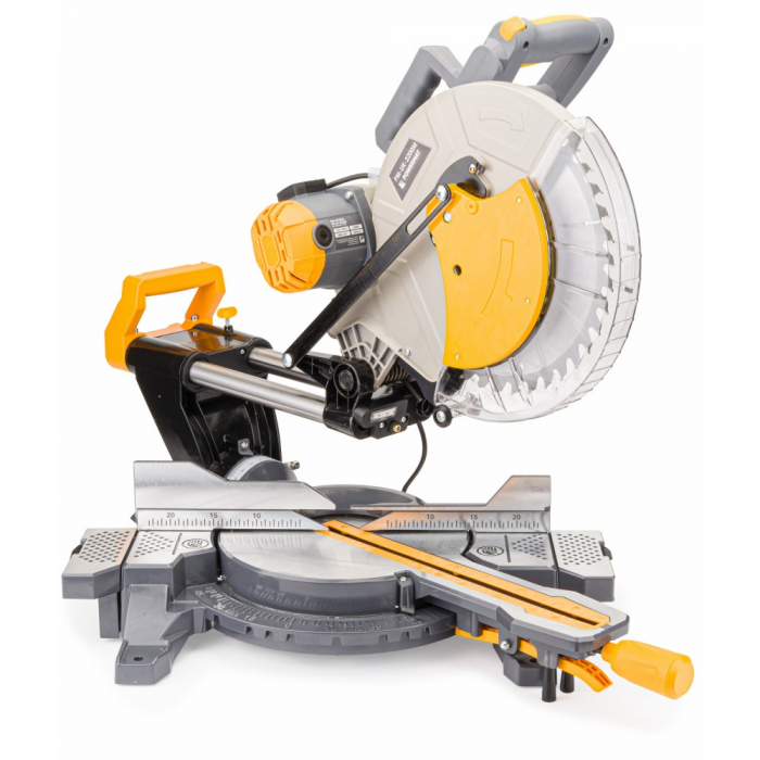 Fierastrau circular masina aparat debitat lemn 2200W 305mm debitator sanie glisare inclinare reglabila (PM0874) [3]