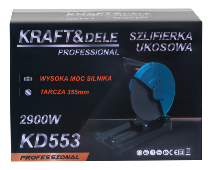 Fierastrau debitat metale 2900w disc 355mm, circular, debitator stationar cu masa si menghina reglaj unghi (KD553) [12]