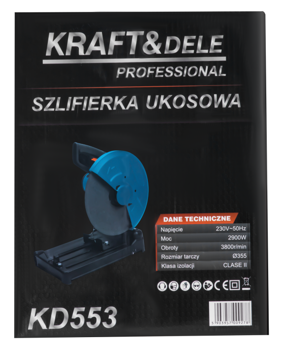 Fierastrau debitat metale 2900w disc 355mm, circular, debitator stationar cu masa si menghina reglaj unghi (KD553) [14]