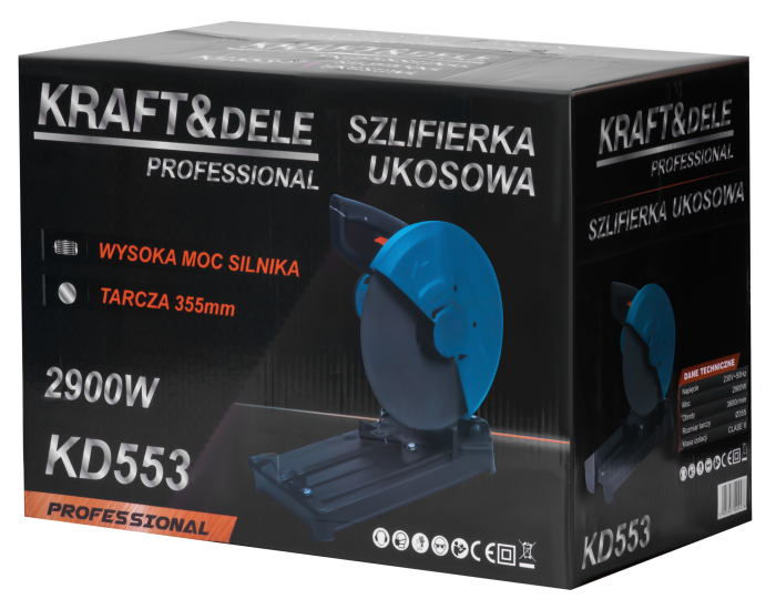 Fierastrau debitat metale 2900w disc 355mm, circular, debitator stationar cu masa si menghina reglaj unghi (KD553) [13]