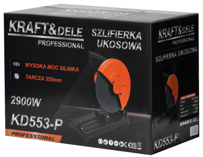 Fierastrau debitat metale 2900w disc 355mm, circular, debitator stationar cu masa si menghina reglaj unghi (KD553-P) [13]
