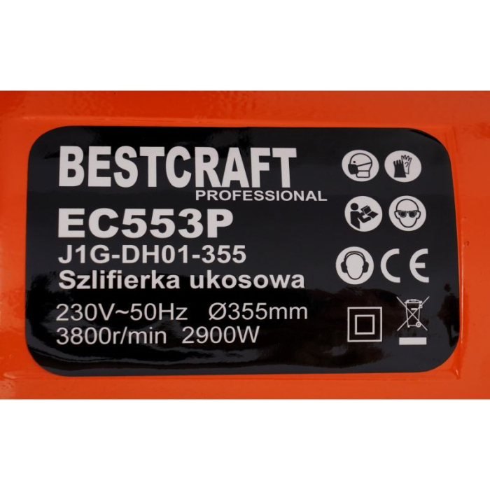 Fierastrau debitat metale 2990w disc 355mm, circular, debitator stationar cu masa si menghina reglaj unghi (EC553-P) [9]