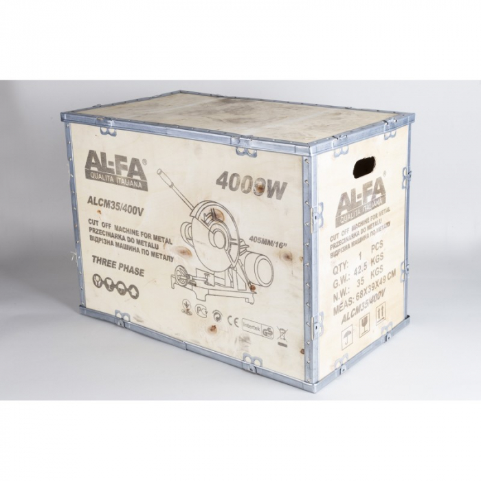 Fierastrau debitat metale profesional 380V 400V trifazat trifazic disc 405mm pe curea (ALCM35400V) [13]