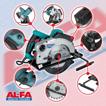 Fierastrau electric circular 2150W cu 2 discuri 190mm (ALCS215) [2]