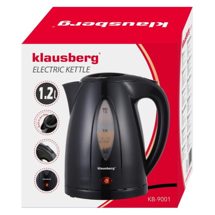 Fierbator electric 1.2 l negru cu Led si fierbere rapida (KB-9001) [13]