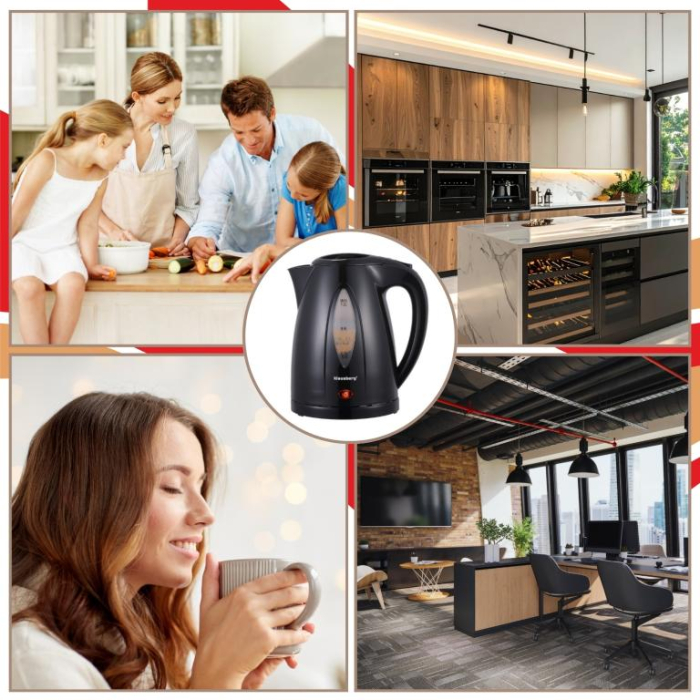 Fierbator electric 1.2 l negru cu Led si fierbere rapida (KB-9001) [12]