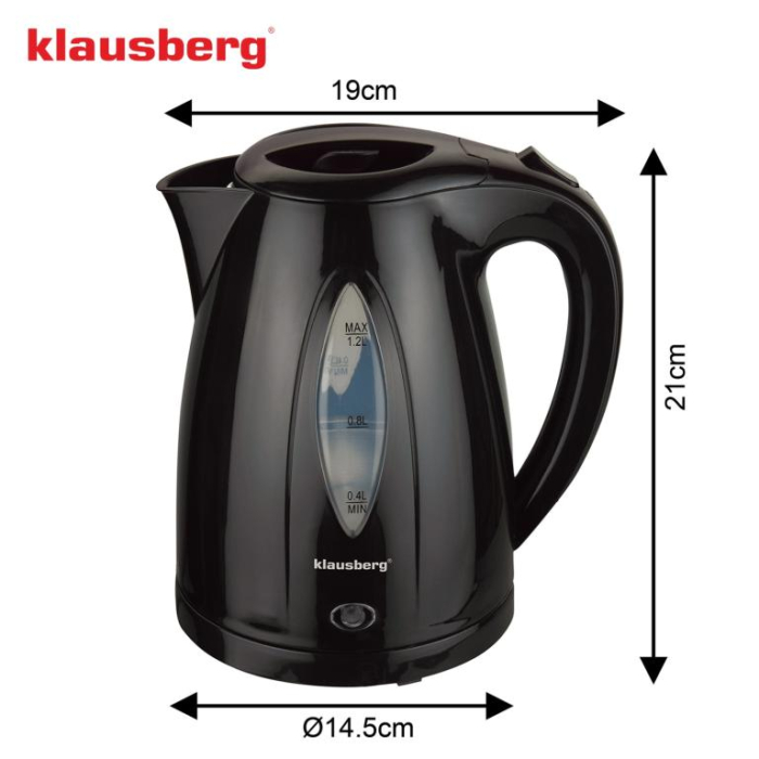 Fierbator electric 1.2 l negru cu Led si fierbere rapida (KB-9001) [2]