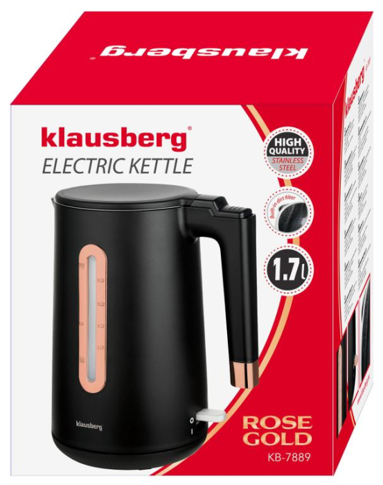 Fierbator electric, culoare negru si auriu roz, capacitate 1.7 l (KB-7889) [7]