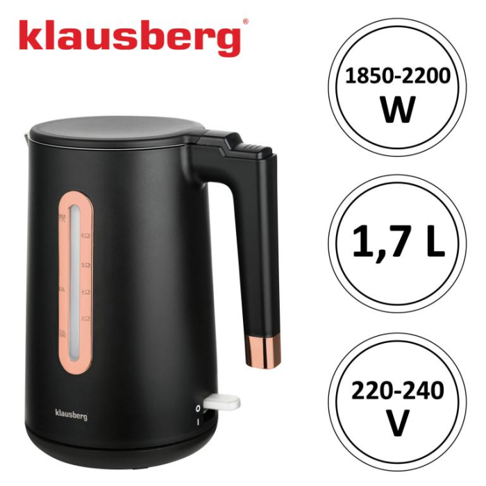 Fierbator electric, culoare negru si auriu roz, capacitate 1.7 l (KB-7889) [3]
