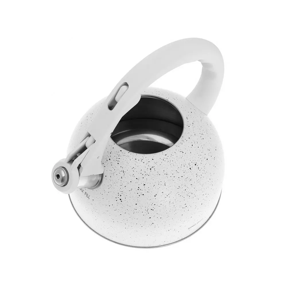 Fierbator manual cu fluier din otel, finisaj marmura alba, capacitate 2.6 l (KH-1407) [3]