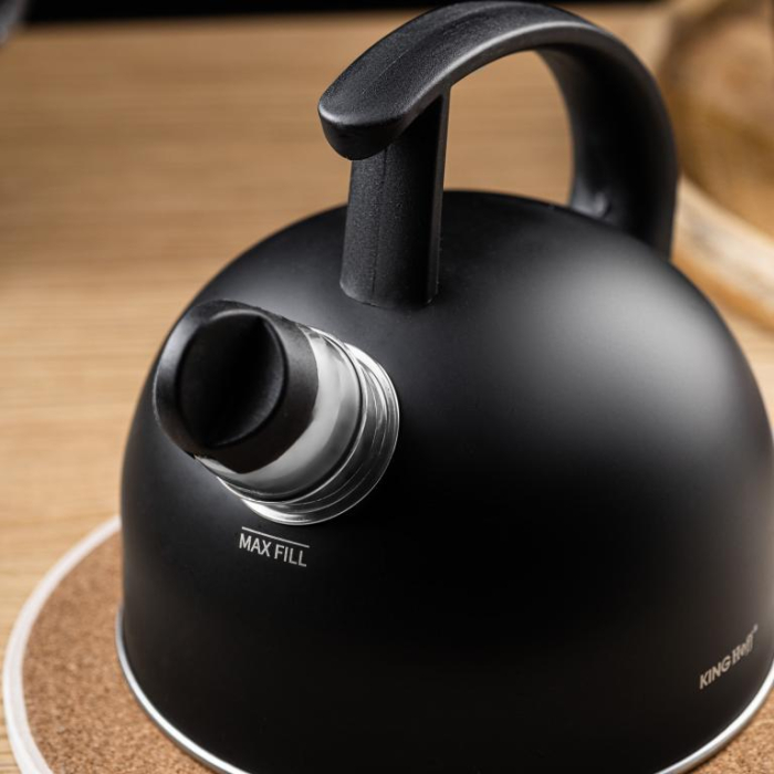 Fierbator manual cu fluier, otel inoxidabil, culoare negru mat, capacitate 1.5 l (KH-1897) [16]