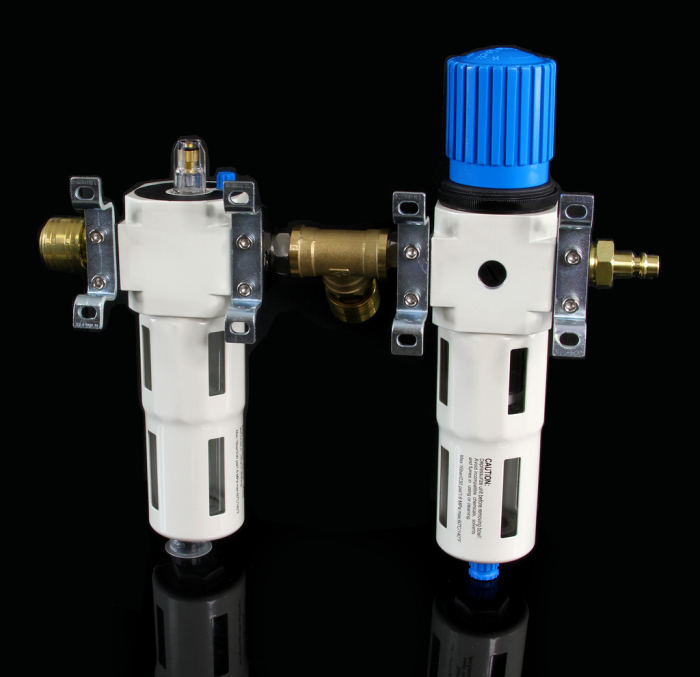 Filtru regulator cu ungator pentru aer comprimat 1/2", separator apa si ulei (M80645) [11]