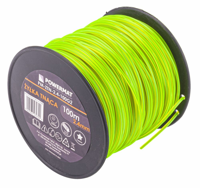Fir de taiere pentru motocoasa 2,4 mm x 100 m, profil stea, ranforsat, pentru iarba si buruieni PM0981 (PM-ZTN-2.4-100G2) [2]