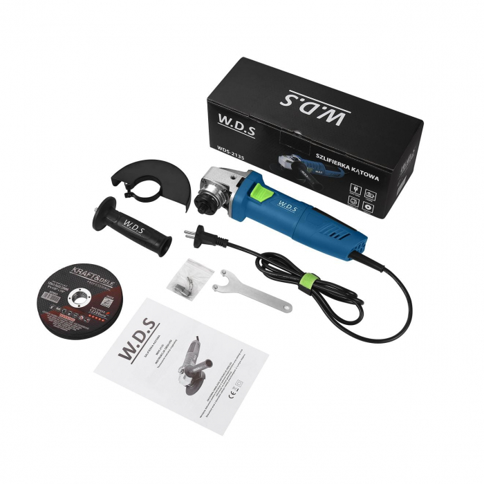 Flex Polizor unghiular 125mm 1500W + discuri (WDS2135) [3]
