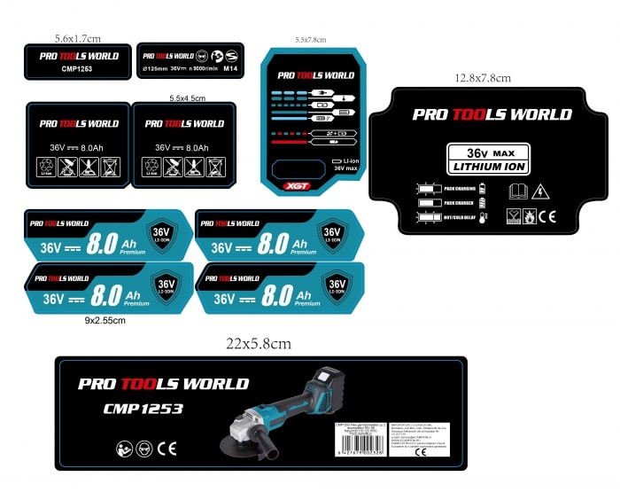 Flex Polizor unghiular pe acumulator 2 baterii 36V 8Ah Polidisc 125mm (CMP1253) [2]
