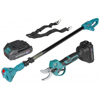 Foarfeca de gradina pe acumulator cu tija telescopica 21V 2Ah 250cm (ALCPS45-21-2) [2]