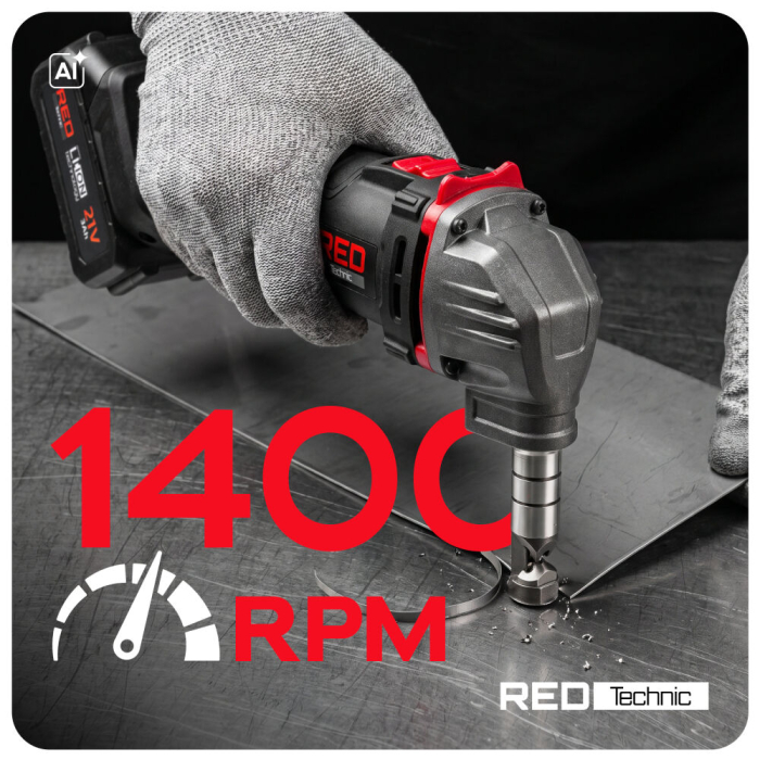 Foarfeca electrica fara fir 21V pentru taierea tablei metalice 2,5 mm cu 2 baterii 3Ah (RTANSDB0173) [18]