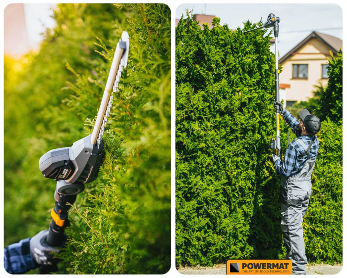 Foarfeca gard viu telescopica cu acumulator 20V, 2Ah, lungime 207-277 cm, PM0743 (PM-NAW-20C) [22]