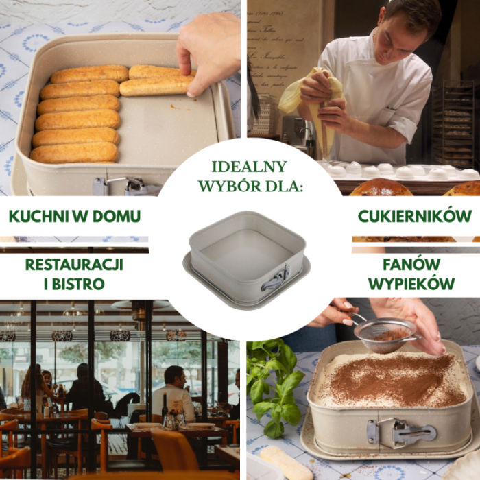 Forma pentru copt, tava patrata 27,5x27,5 cm (KH-1977) [5]