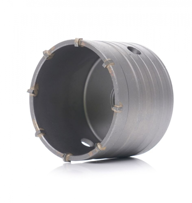 Freza carota vidia beton 80mm cu burghiu si prelungitor SDS PLUS (TA4069) [1]