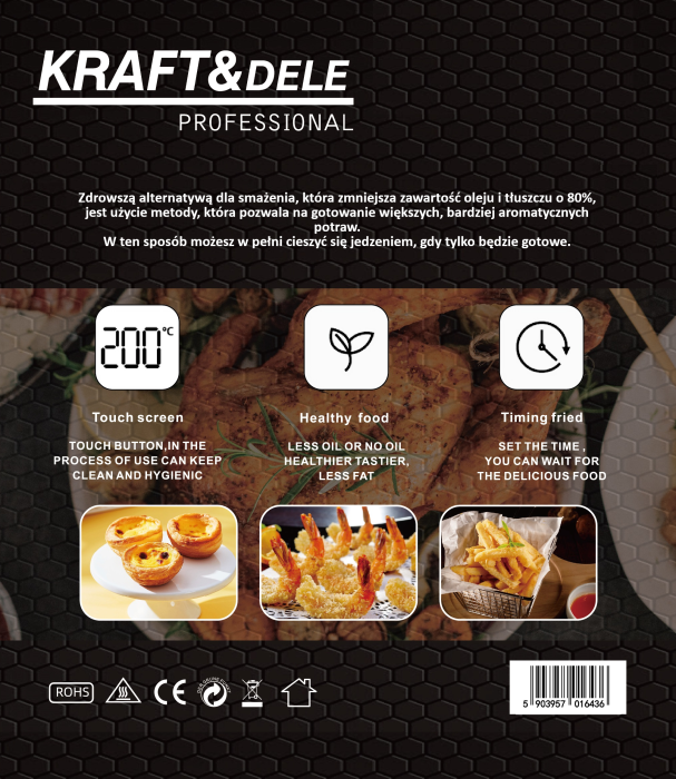 Friteuza cu aer cald 8 L, 2200 W, 10 programe (KD4109) [31]