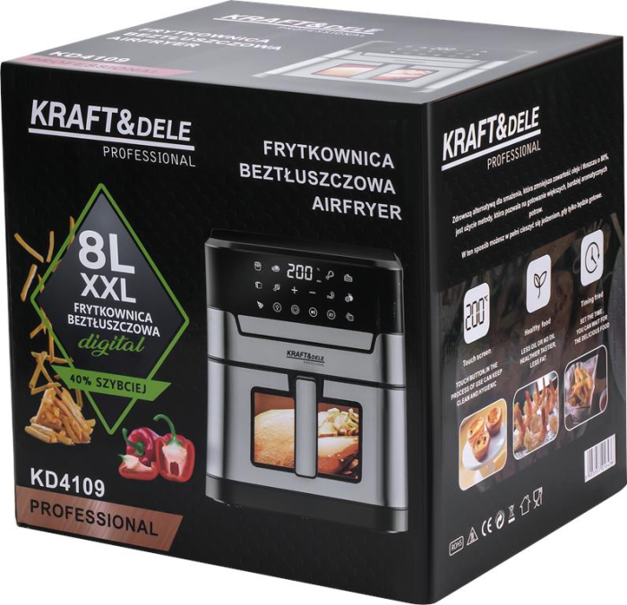 Friteuza cu aer cald 8 L, 2200 W, 10 programe (KD4109) [28]