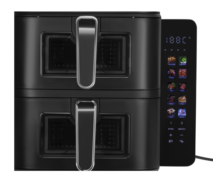 Friteuza cu aer cald Airfryer 11L 2800W cu 2 cosuri si 10 programe (KD4335) [4]