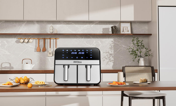 Friteuză cu aer cald fara ulei 9L 2500W cos dublu doua camere + LCD (KD4180) [13]