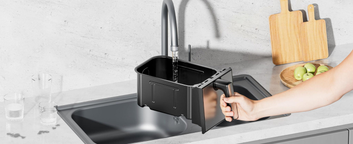 Friteuză cu aer cald fara ulei 9L 2500W cos dublu doua camere + LCD (KD4180) [19]