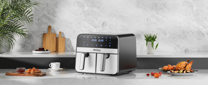 Friteuză cu aer cald fara ulei 9L 2500W cos dublu doua camere + LCD (KD4180) [22]