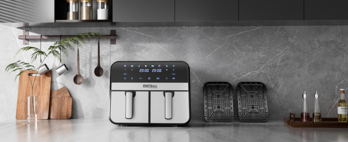 Friteuză cu aer cald fara ulei 9L 2500W cos dublu doua camere + LCD (KD4180) [21]