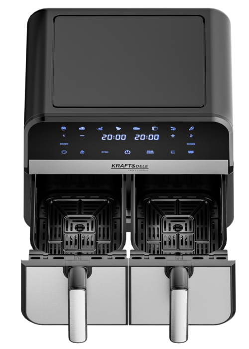 Friteuză cu aer cald fara ulei 9L 2500W cos dublu doua camere + LCD (KD4180) [6]