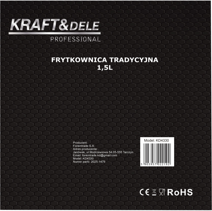 Friteuza electrica cu ulei 1.5L, 1000 W, temperatura reglabila 130-190°C (KD4330) [14]