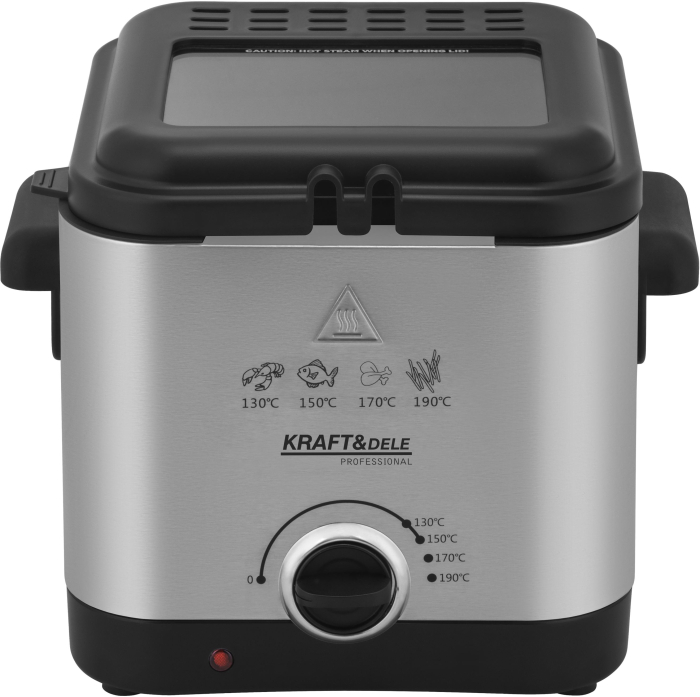 Friteuza electrica cu ulei 1.5L, 1000 W, temperatura reglabila 130-190°C (KD4330) [2]