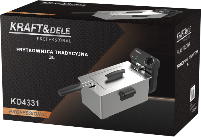 Friteuza electrica cu ulei 3L, 2300 W, temperatura reglabila 130-190°C (KD4331) [12]