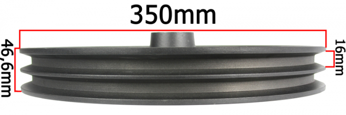 Fulie pompe compresor aer comprimat 35cm (M806885) [5]