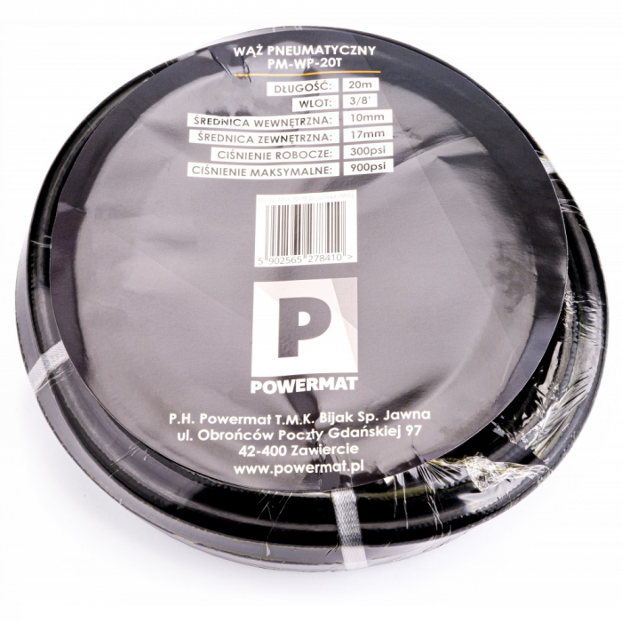 Furtun cauciuc pneumatic compresor aer 20m 20bar 10x17mm (PM0843) [3]