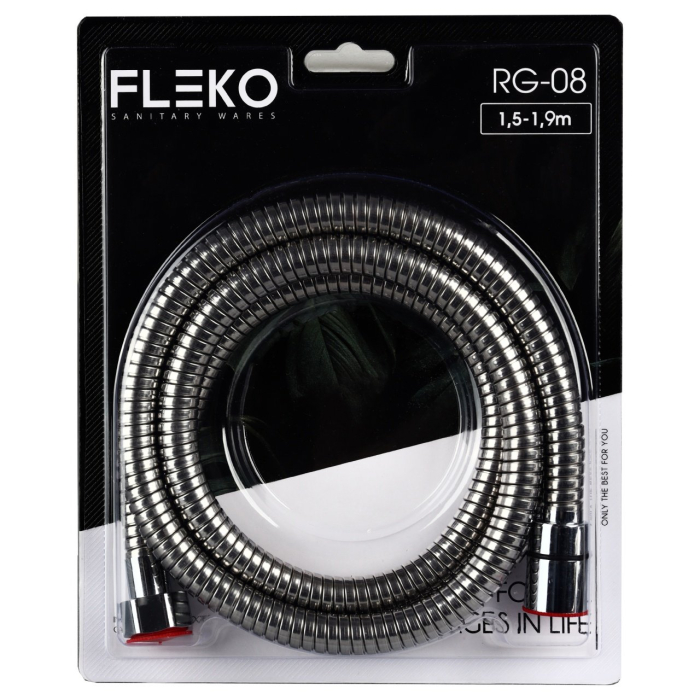 Furtun de dus flexibil din otel inoxidabil, Lungime 190 CM RG-08-A (EFT-14564) [1]