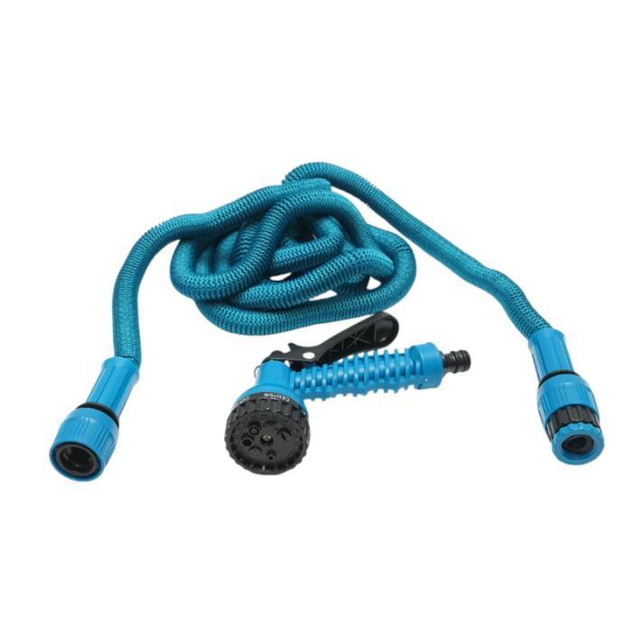 Furtun gradina extensibil 2.5-7.5m cu pistol reglabil 7 moduri, adaptor 3/4, cupla rapida 1/2 (DISTN97) [1]