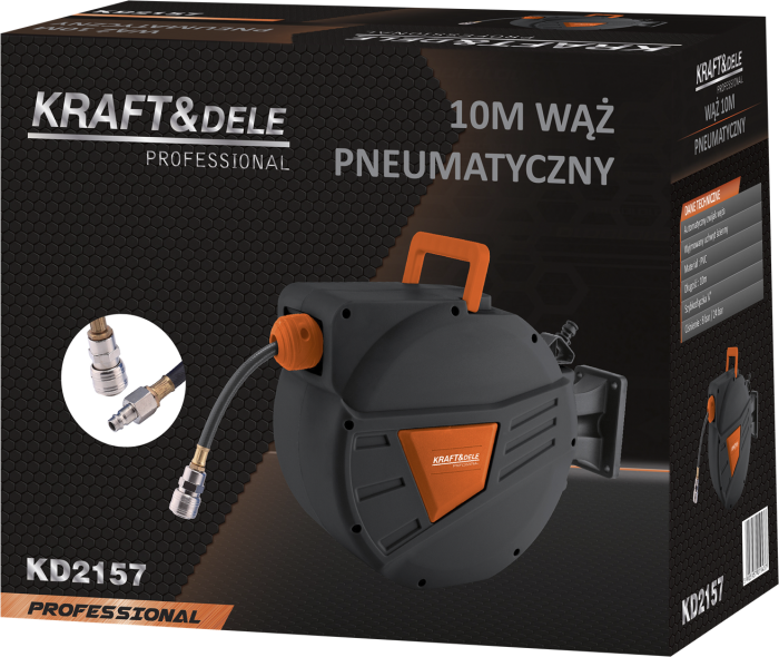 Furtun pneumatic 10m pe tambur automat cu suport rotativ (KD2157) [13]
