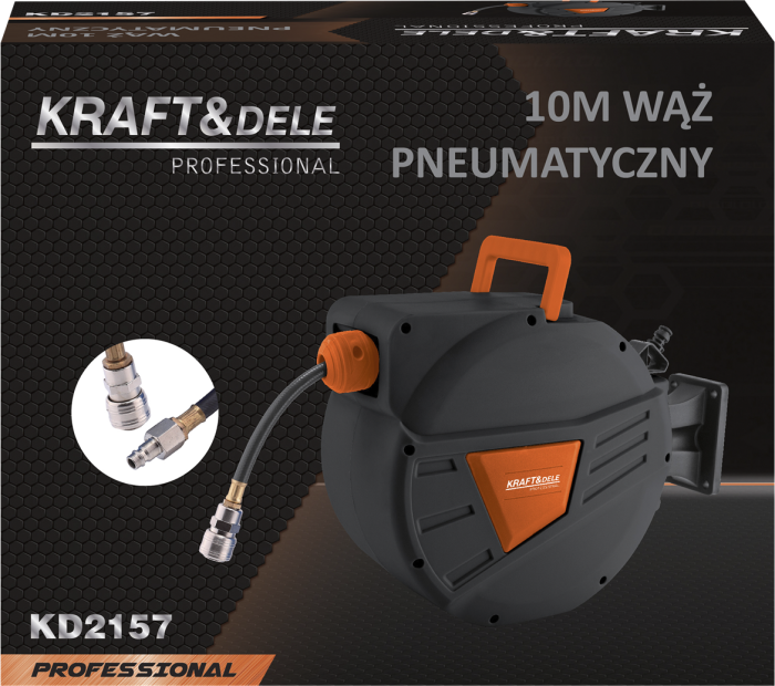 Furtun pneumatic 10m pe tambur automat cu suport rotativ (KD2157) [9]