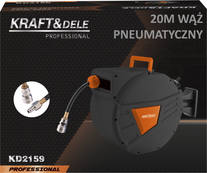 Furtun pneumatic 20m pe tambur automat cu suport rotativ (KD2159) [11]