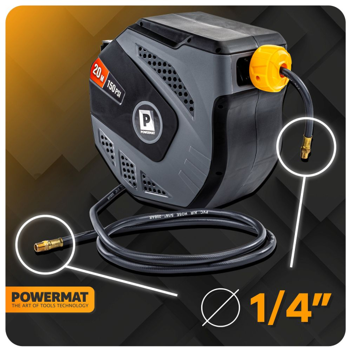 Furtun pneumatic pe tambur automat 20m aer comprimat PM1407 (PM-ABNW-20MN) [21]