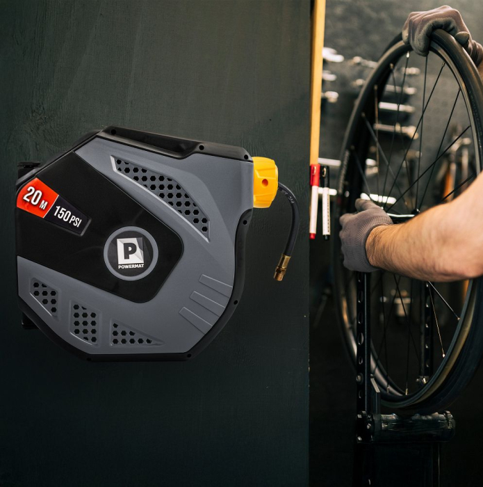 Furtun pneumatic pe tambur automat 20m aer comprimat PM1407 (PM-ABNW-20MN) [24]