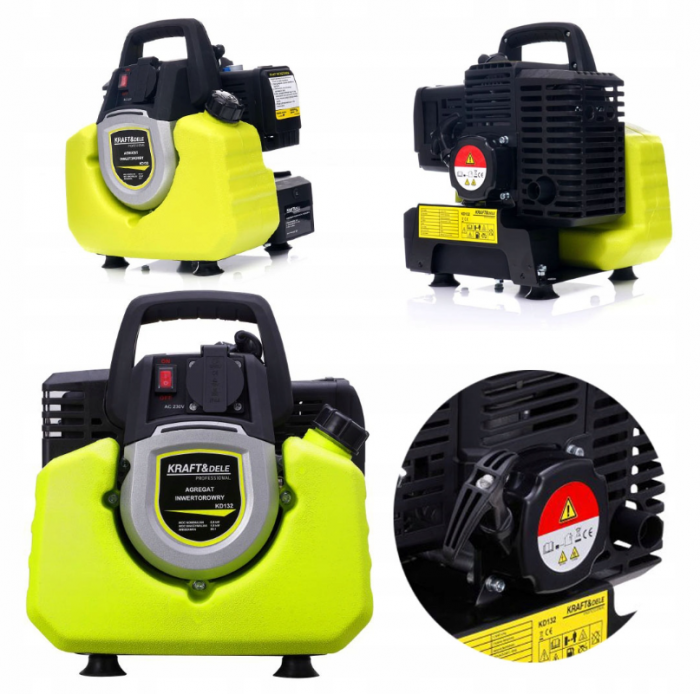 Generator curent cu invertor inverter 1kw 1000W 230V motor pe benzina 1.7CP (KD132) [1]