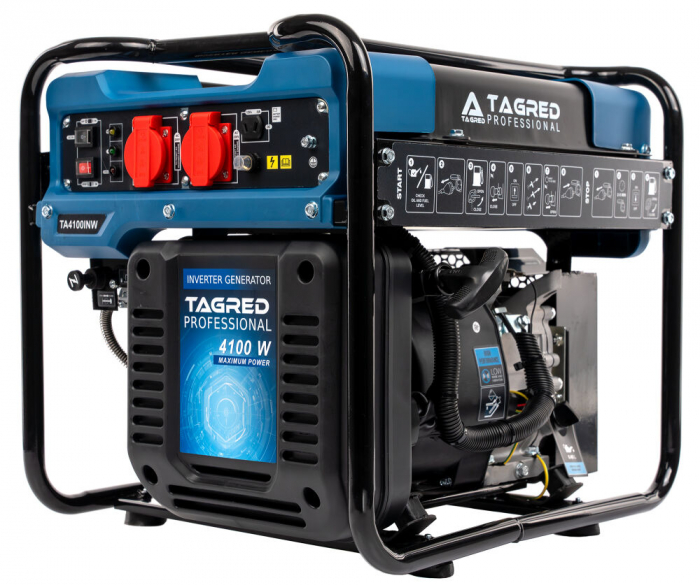 Generator cu invertor inverter 4.1kw 4100W 230V 12V motor pe benzina 7.5CP (TA4100INW) [1]
