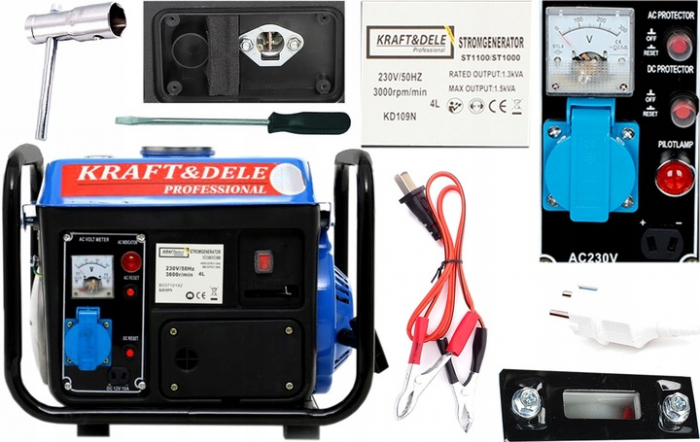 Generator curent 1.2kW 1200W motor benzina 2CP (PM1193/KD109Z) [5]