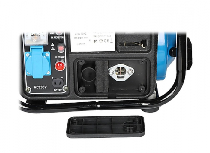 Resigilat-Generator curent 1.2kW 1200W 1x230V 1x12V motor benzina 2CP (KD109N) [15]
