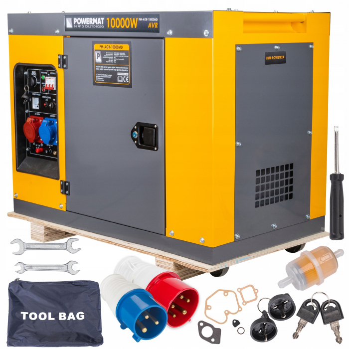 Generator curent 10kW 10000W 230V-400V diesel motorina 20CP (PM1226) [1]