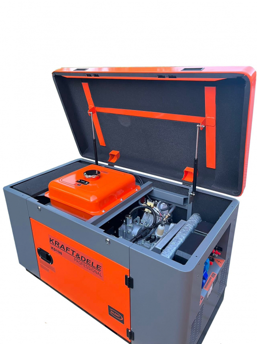 Generator curent 15.5kW 15500W 230V 12V pornire electrica diesel motorina (KD198) [1]